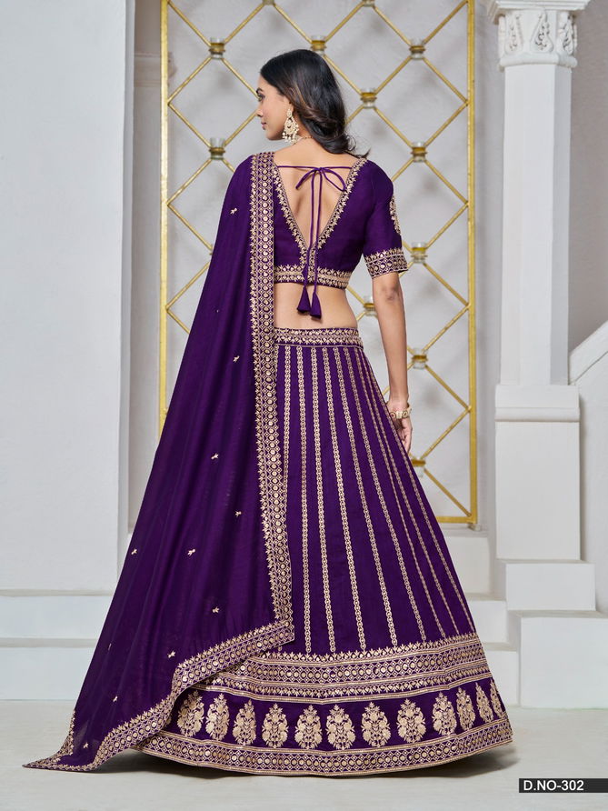 301 TO 304 Mehvish Vol 3 ART SILK Designer Wedding Wear Lehenga Choli Wholesale Online